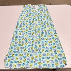 HALO Sleepsack sz M (6-12M) - Blue & Green Owls